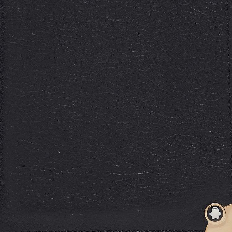 Pre Owned Montblanc Black Leather Meisterstuck Bifold Wallet