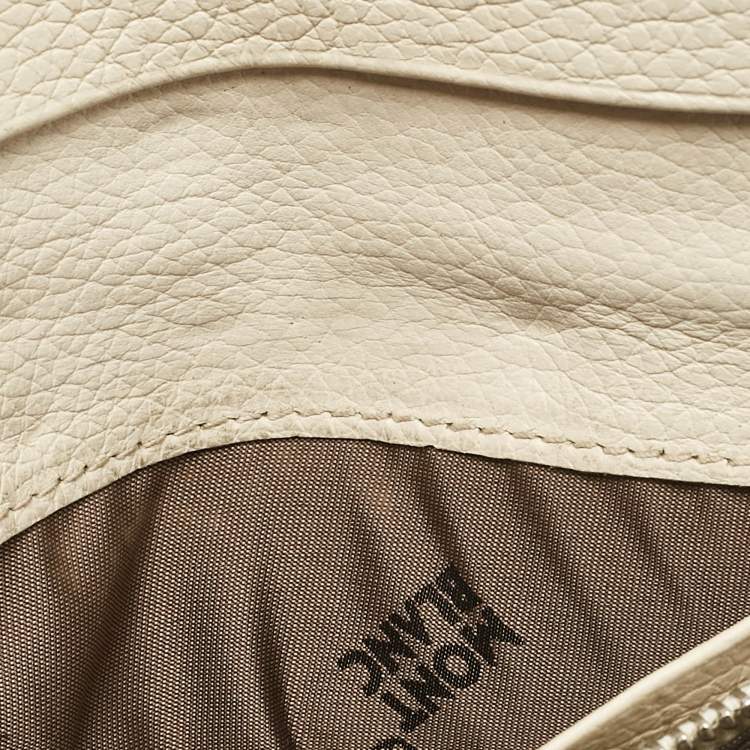 Pre Owned Montblanc White Leather Starisma Compact Trifold Wallet