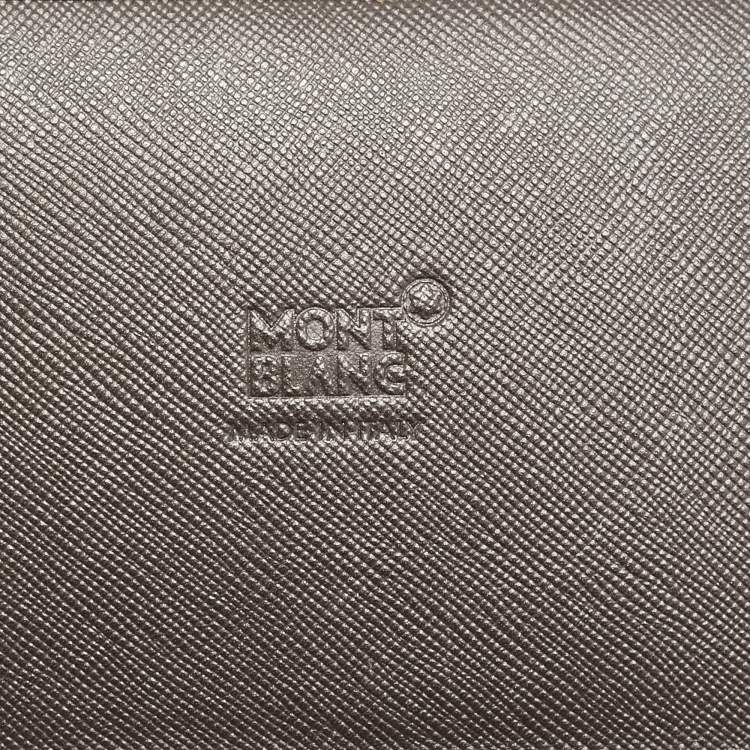 Pre Owned Montblanc Beige/Brown Signature Coated Canvas Flap Continental Wallet