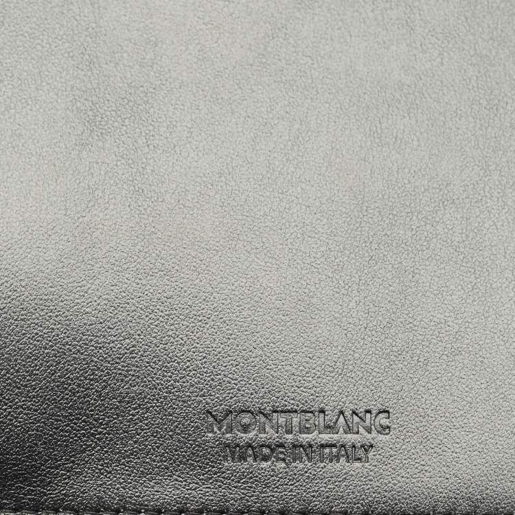 Pre Owned Montblanc Black Leather Meisterstuck Envelope Flat Clutch