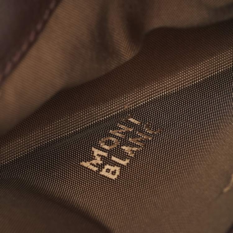 Pre Owned Montblanc Dark Brown Leather Lady Star Business Card Holder