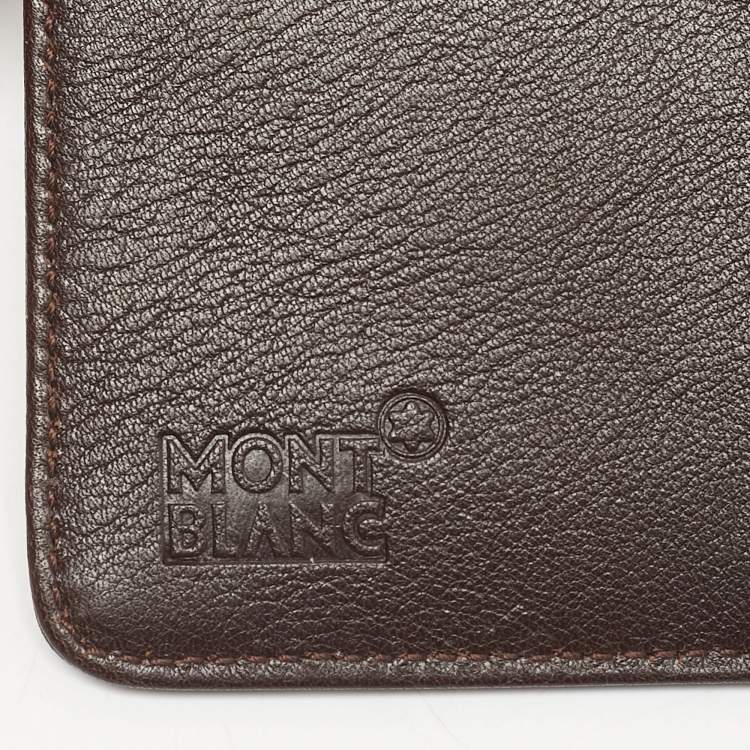 Pre Owned Montblanc Dark Brown Leather Lady Star Business Card Holder