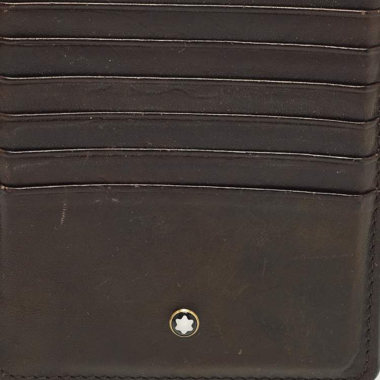 مملوكة مسبقًا Montblanc 8cc Meisterstuck Brown Leather Zipped Card Case