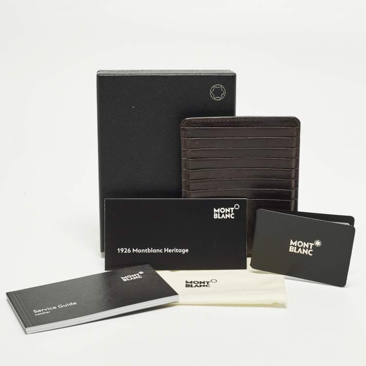 مملوكة مسبقًا Montblanc 8cc Meisterstuck Brown Leather Zipped Card Case