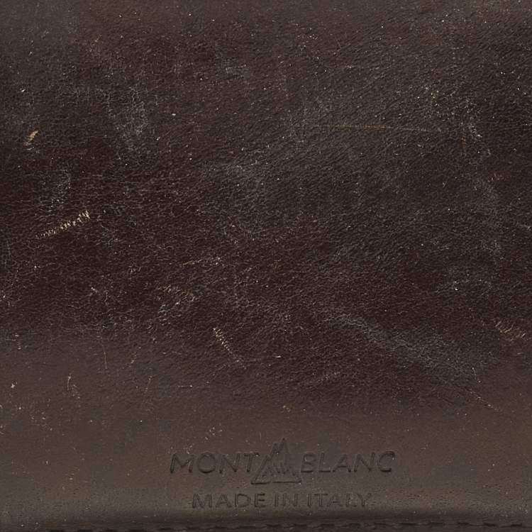 مملوكة مسبقًا Montblanc 8cc Meisterstuck Brown Leather Zipped Card Case