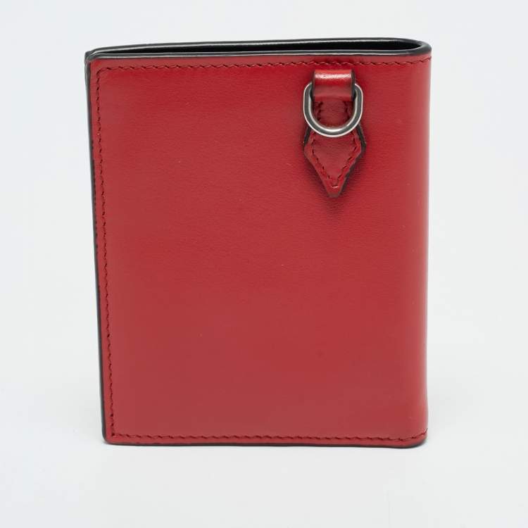 مملوكة مسبقًا Montblanc Meisterstuck Red Leather 6CC Compact Wallet