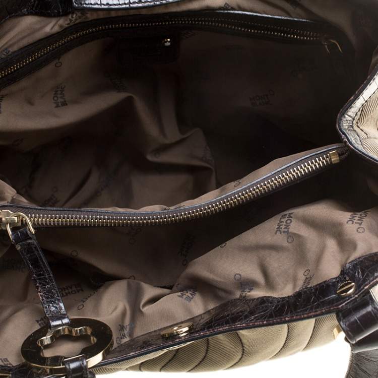 Pre Owned Montblanc Brown Starisma Canvas Pamina Tote