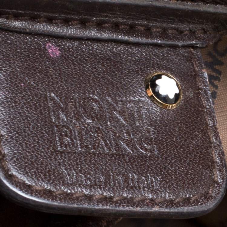 Pre Owned Montblanc Khaki Nylon Starisma Dalila Drawstring Hobo