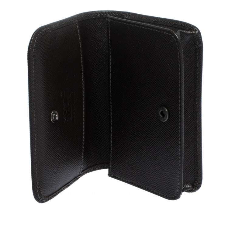 Pre Owned Montblanc Brown Signature Coated Canvas Business Card Holder