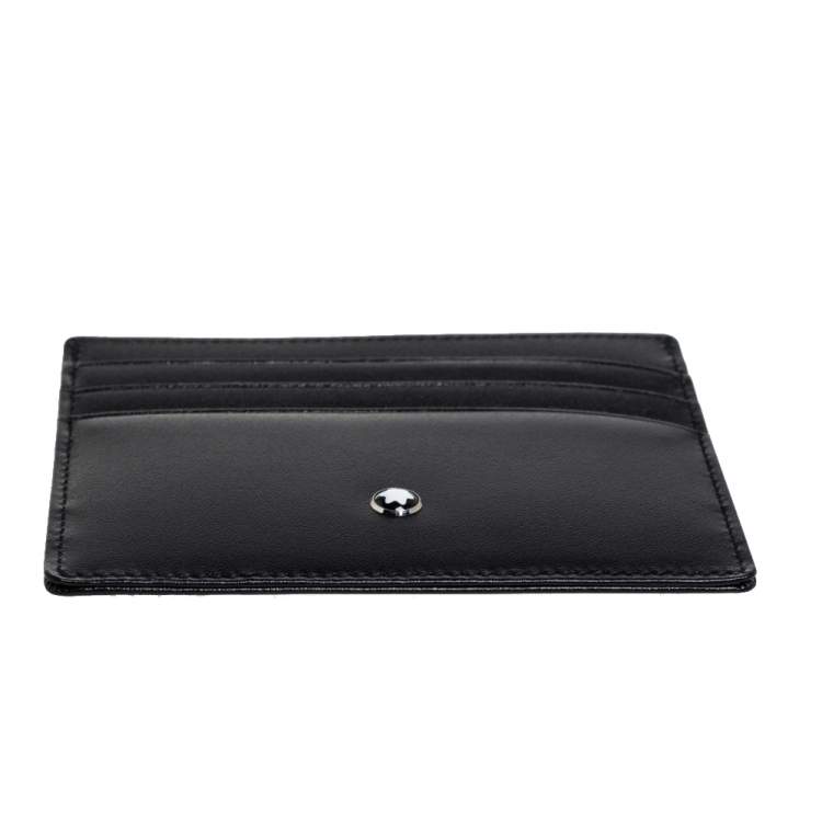 Pre Owned Montblanc Black Leather Meisterstuck Card Holder 6CC