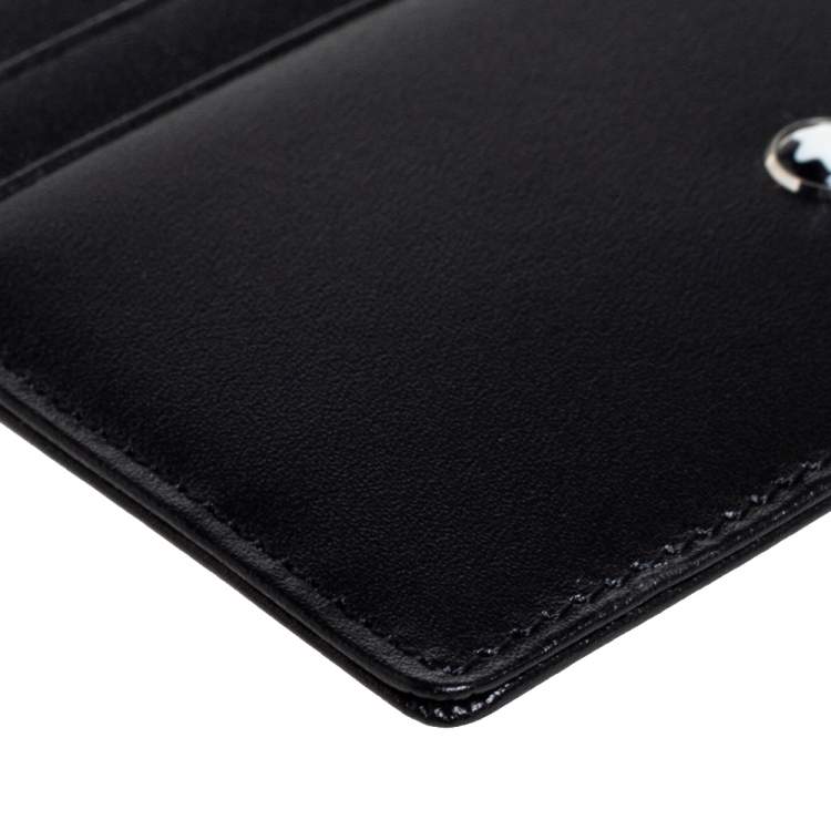 Pre Owned Montblanc Black Leather Meisterstuck Card Holder 6CC