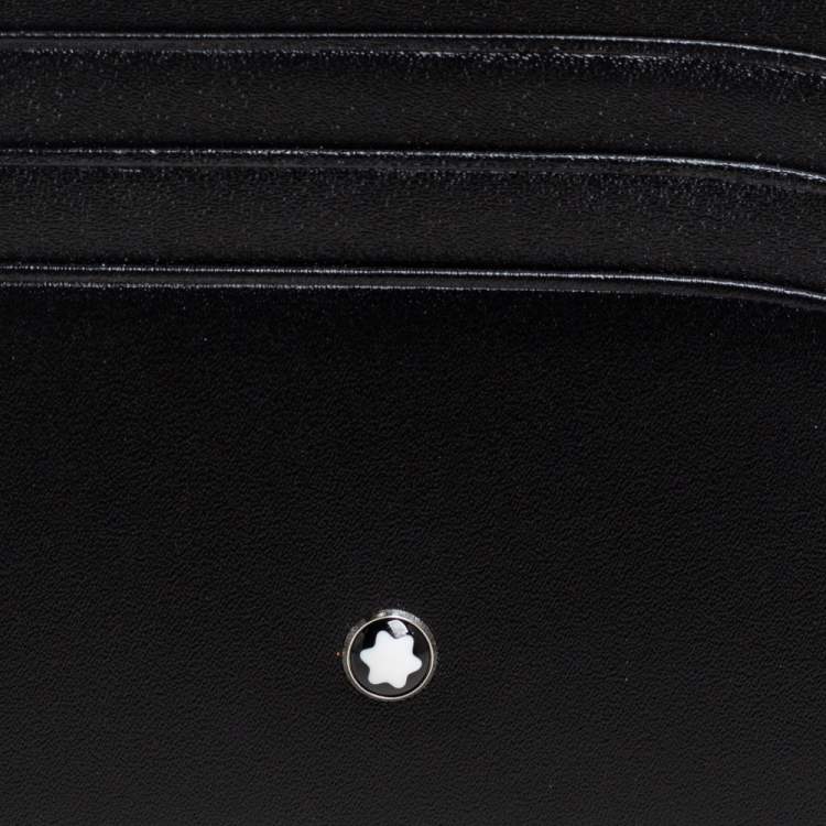Pre Owned Montblanc Black Leather Meisterstuck Card Holder 6CC