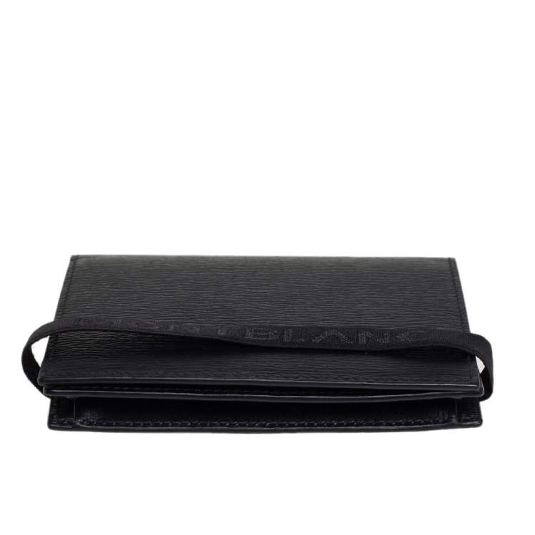 Pre Owned Montblanc Black Leather Business Card Holder