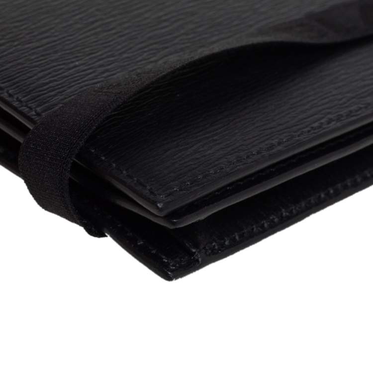 Pre Owned Montblanc Black Leather Business Card Holder