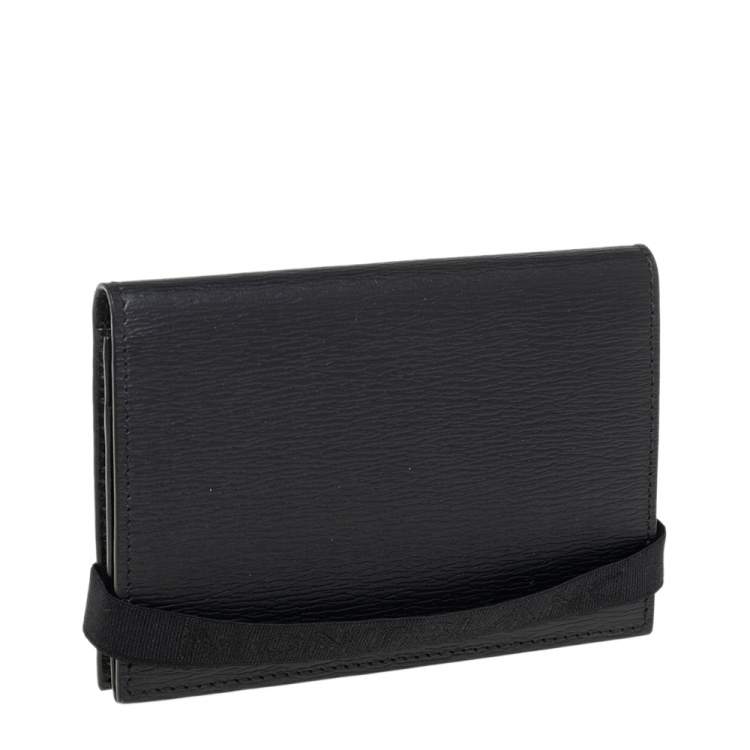 Pre Owned Montblanc Black Leather Business Card Holder