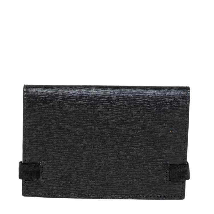 Pre Owned Montblanc Black Leather Business Card Holder