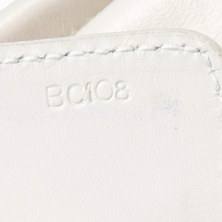 Pre Owned Montblanc Off White Nylon and Leather Starisma Dalila Drawstring Hobo