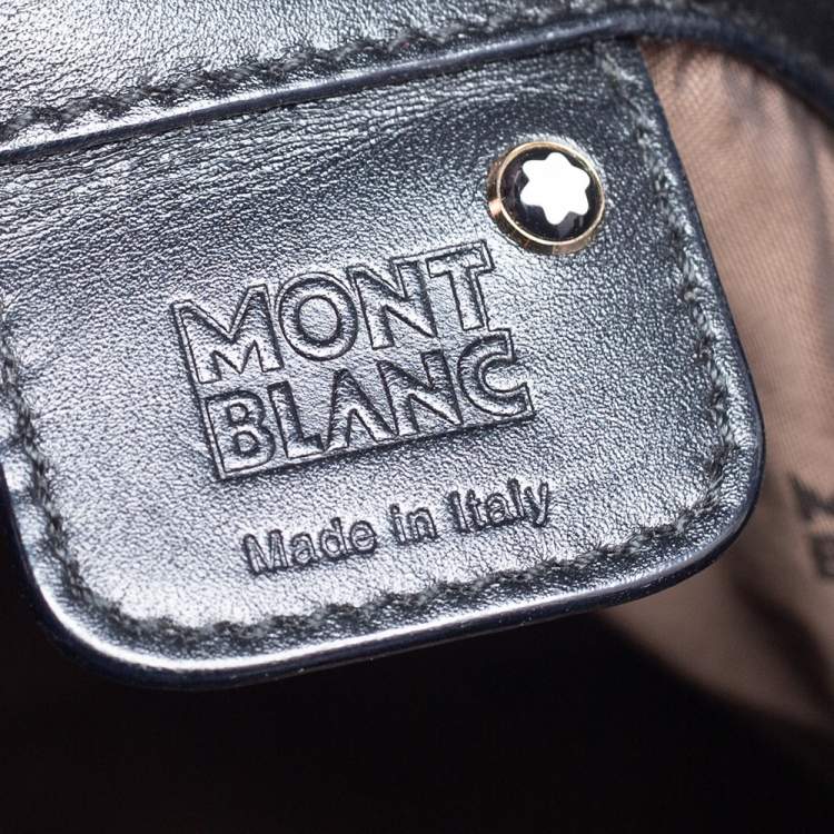 Pre Owned Montblanc Black Nylon and Leather Starisma Dalila Drawstring Hobo
