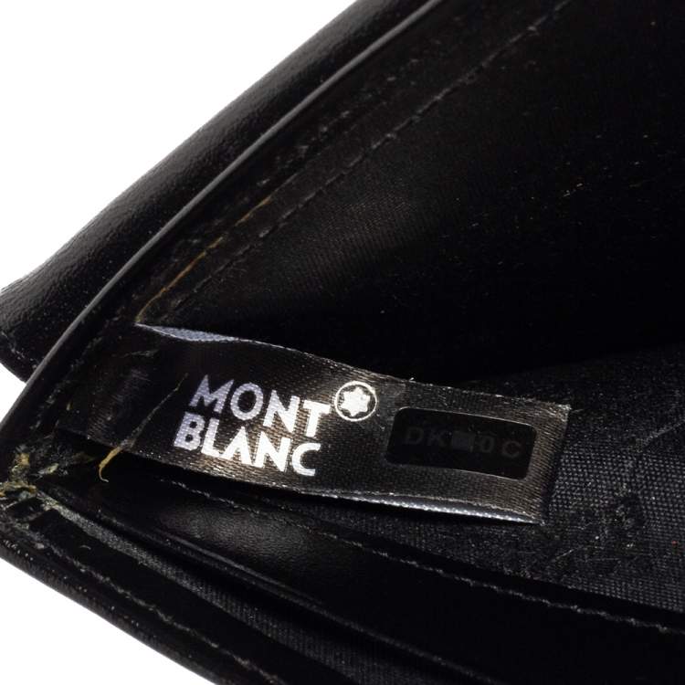 مملوكة مسبقًا Montblanc Black Leather Meisterstück Bifold Wallet
