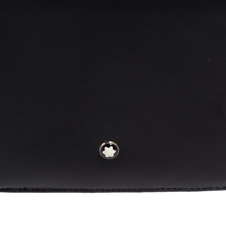 مملوكة مسبقًا Montblanc Black Leather Meisterstück Bifold Wallet