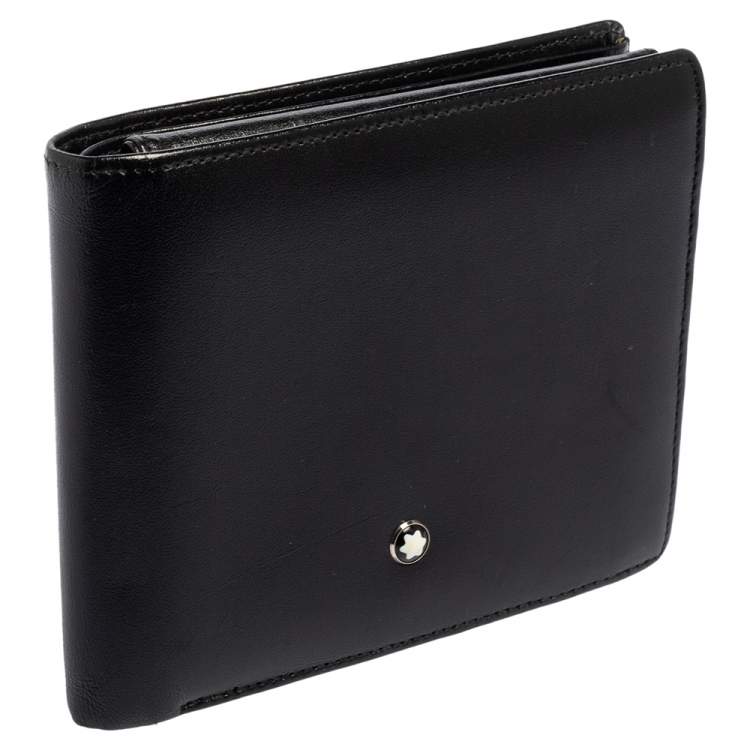 مملوكة مسبقًا Montblanc Black Leather Meisterstück Bifold Wallet