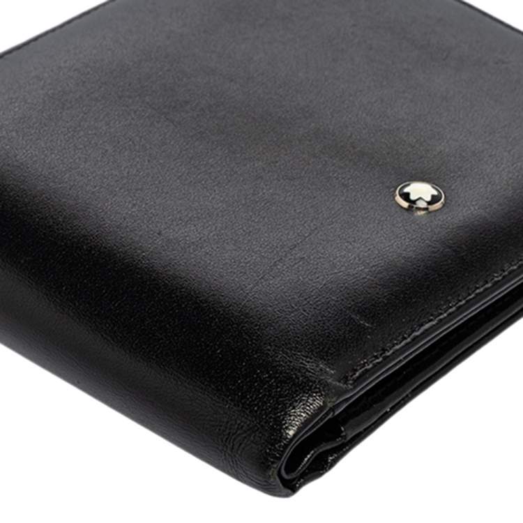 مملوكة مسبقًا Montblanc Black Leather Meisterstück Bifold Wallet