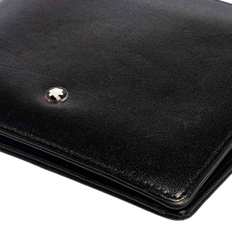 مملوكة مسبقًا Montblanc Black Leather Meisterstück Bifold Wallet
