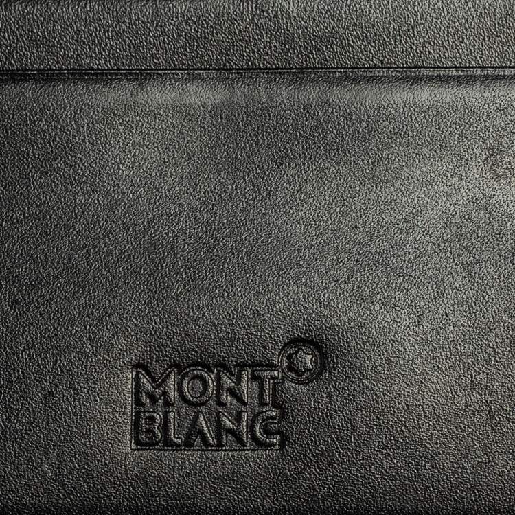 مملوكة مسبقًا Montblanc Black Leather Meisterstück Bifold Wallet