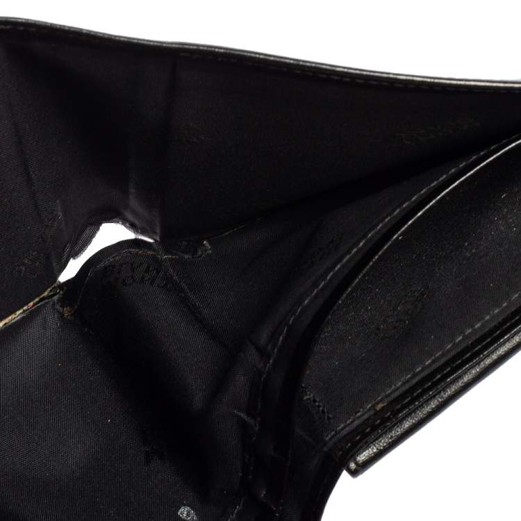 مملوكة مسبقًا Montblanc Black Leather Meisterstück Bifold Wallet