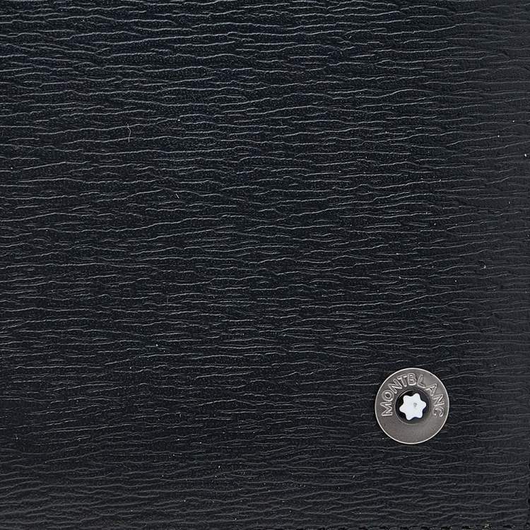 Pre Owned Montblanc Black Leather Card Case Holder Organizer 