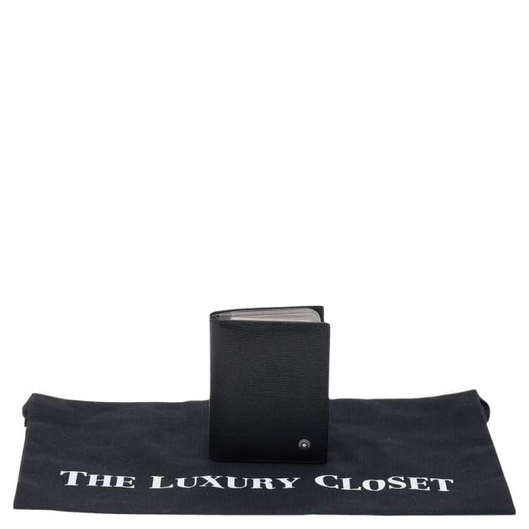 Pre Owned Montblanc Black Leather Card Case Holder Organizer 