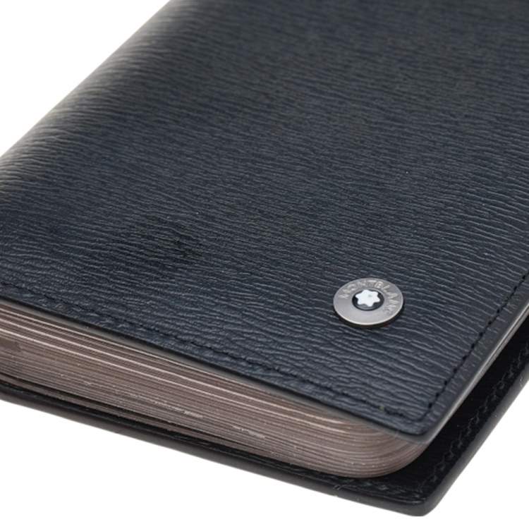 Pre Owned Montblanc Black Leather Card Case Holder Organizer 