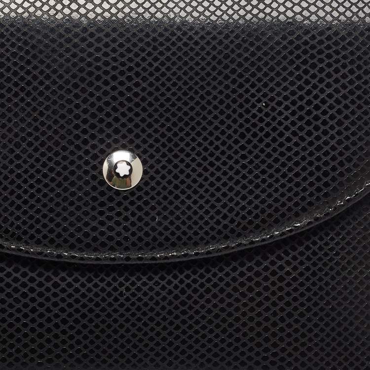 Pre Owned Montblanc Black Textured Leather La Vie De Boheme 5CC Wallet