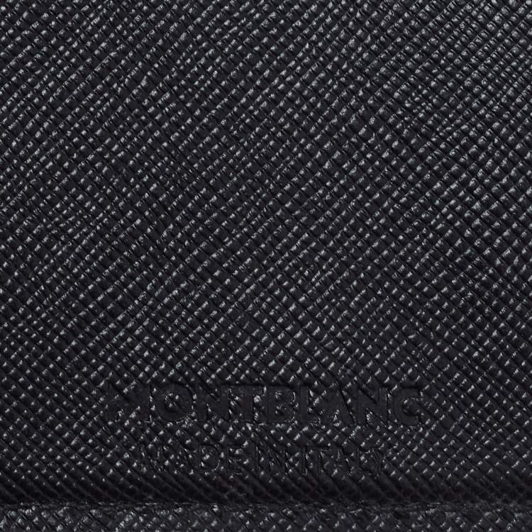 Pre Owned Montblanc Black Leather Meisterstuck Gusset Business Card Holder