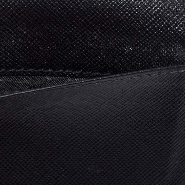 Pre Owned Montblanc Black Leather Meisterstuck Gusset Business Card Holder