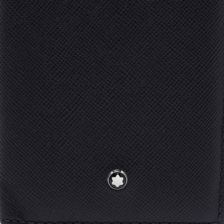 Pre Owned Montblanc Black Leather Meisterstuck Gusset Business Card Holder