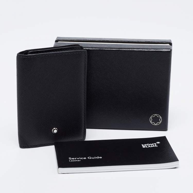 Pre Owned Montblanc Black Leather Meisterstuck Gusset Business Card Holder