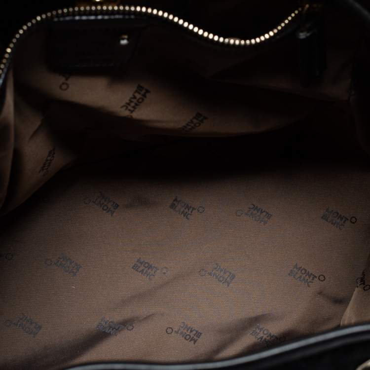 Pre Owned Montblanc Black Nylon and Leather Starisma Dalila Drawstring Bag