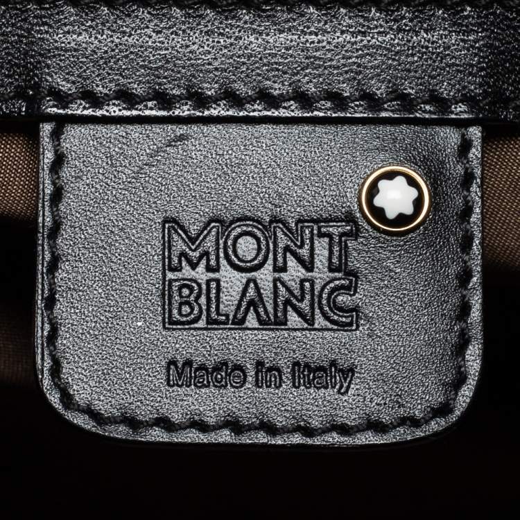 Pre Owned Montblanc Black Nylon and Leather Starisma Dalila Drawstring Bag