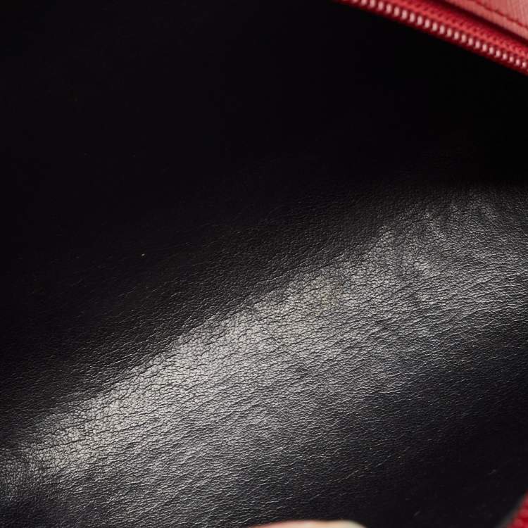 Pre Owned Montblanc Red Leather Zip Pouch