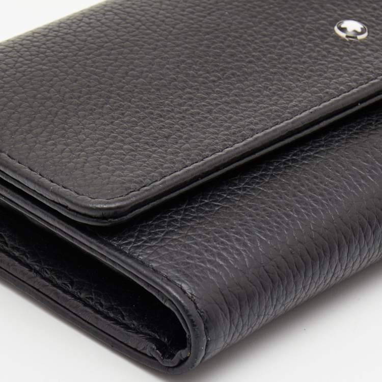 Pre Owned Montblanc Black Leather Meisterstuck Flap Continental Wallet