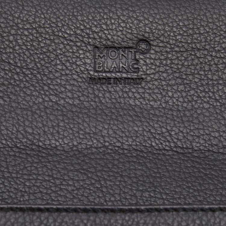 Pre Owned Montblanc Black Leather Meisterstuck Flap Continental Wallet