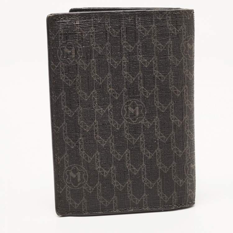 Pre Owned Montblanc Black Signature Coated Canvas Card Holder
