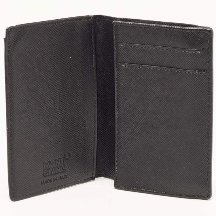 Pre Owned Montblanc Black Signature Coated Canvas Card Holder