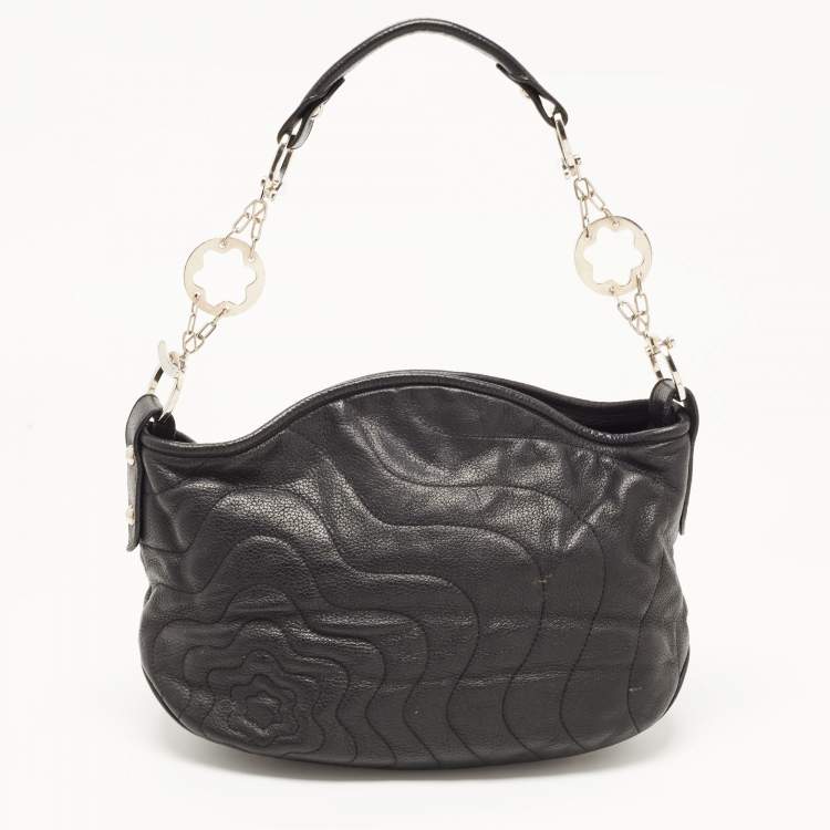 Pre Owned Montblanc Black Leather Starisma Alcina Hobo 