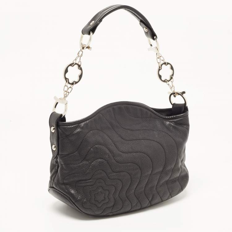 Pre Owned Montblanc Black Leather Starisma Alcina Hobo 