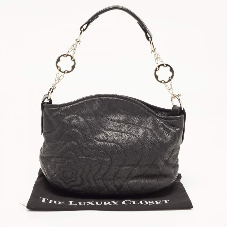 Pre Owned Montblanc Black Leather Starisma Alcina Hobo 