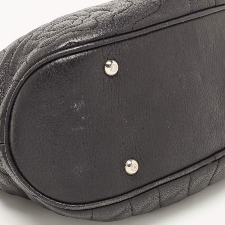 Pre Owned Montblanc Black Leather Starisma Alcina Hobo 