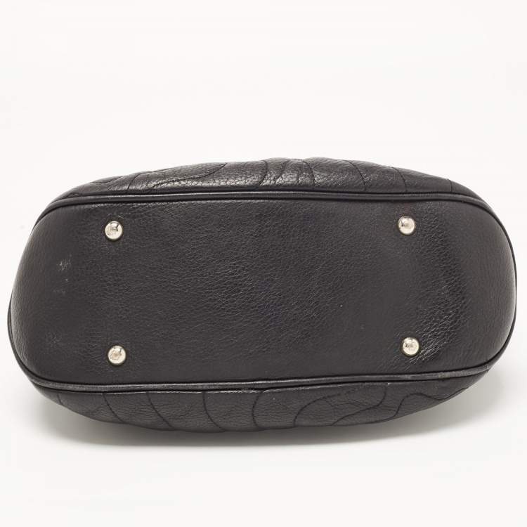 Pre Owned Montblanc Black Leather Starisma Alcina Hobo 