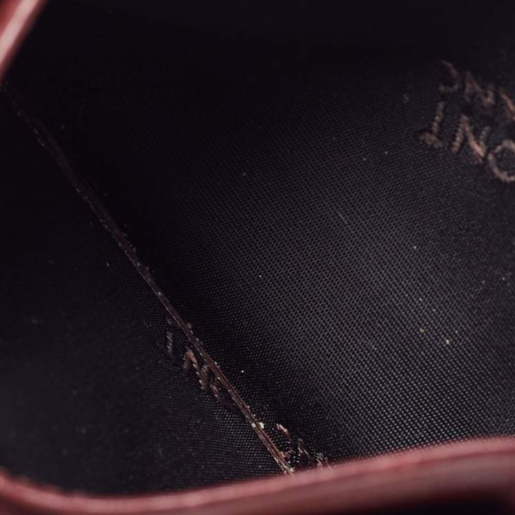 Pre Owned Montblanc Burgundy Leather Meisterstuck Card Holder 